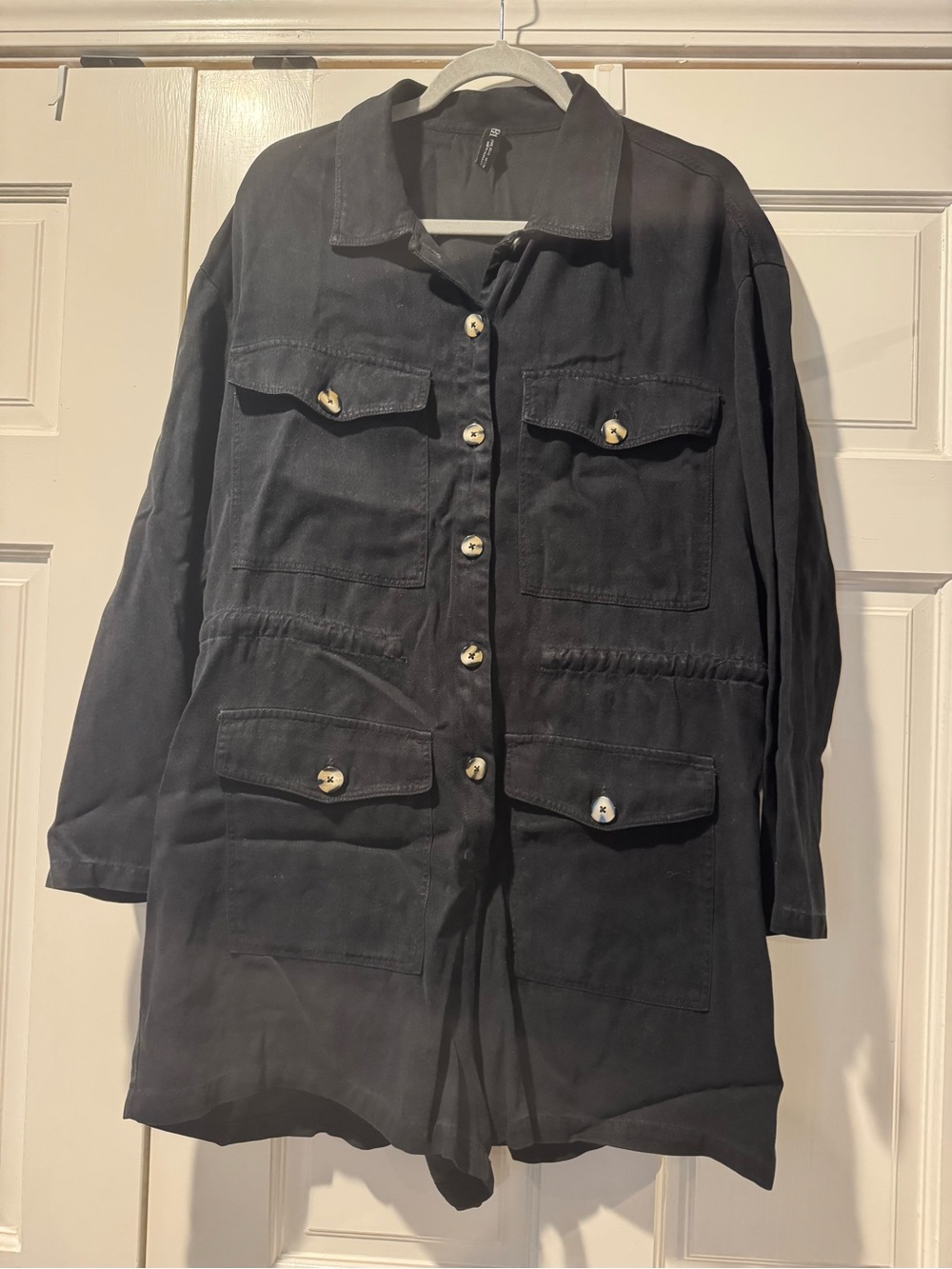 Zara Black Long-sleeve Jumpsuit Romper